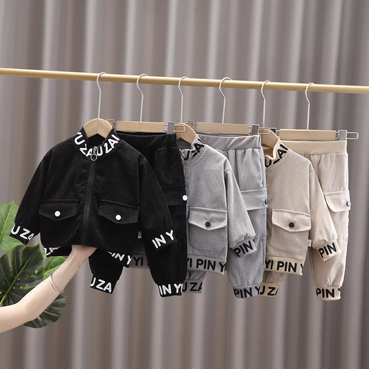 AO0508-107 طقم مخمل قطعتين ( جكيت + بنطلون)