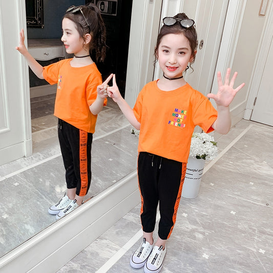 AO0402-68 طقم قطني مريح سبورت ( بلوزة قطنية + بنطلون قطني)