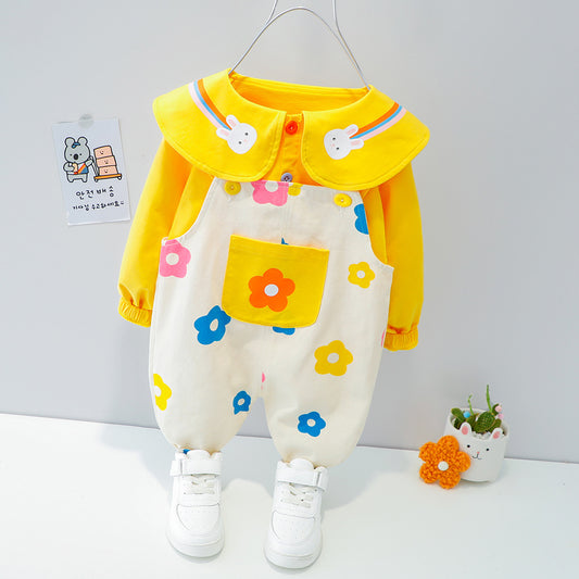 AS-1724G طقم أفرهول كتان ناعم ( قميص قطن + أفرهول مورد كتان ناعم )