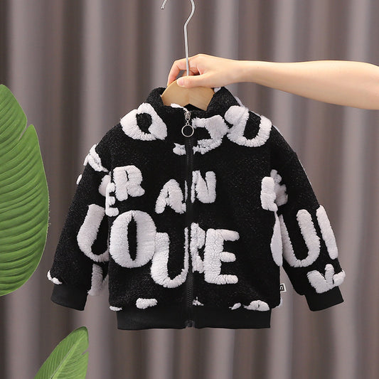 SSX220824-14 كبود ولادي بناتي شتوي تقيل مبطن فرو