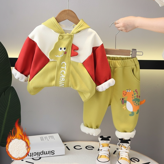 SSN040924-69 طقم شتوي ومبطن فرو قطعتين ( بلوزة + بنطلون)