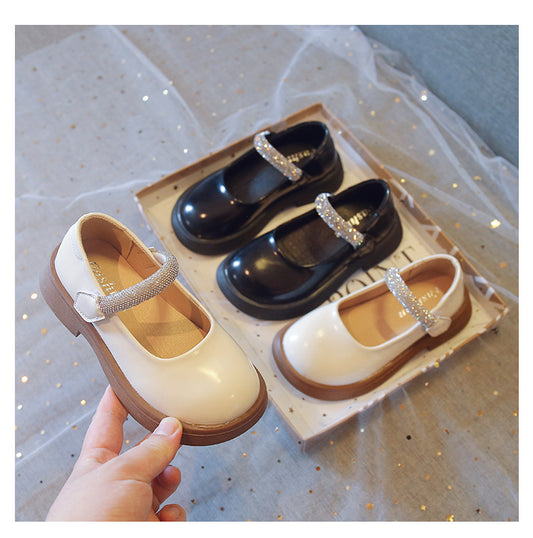 WDY260924-2 حذاء بناتي للأعياد والمناسبات مزين بالستراس