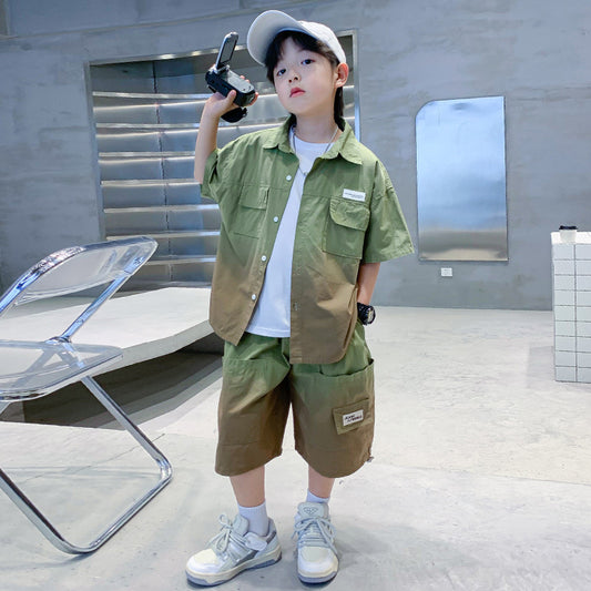 WZH301124-1 طقم صيفي قطعتين ( جكيت + شورت طويل)