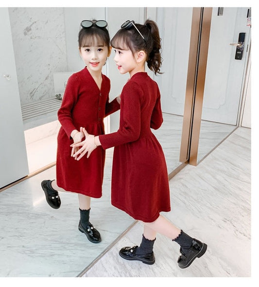 AO0519-131 فستان صوف دافي و ناعم