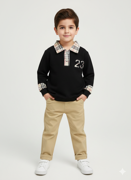 AS-1581B طقم ولادي قطعتين ( بلوزة + بنطلون)