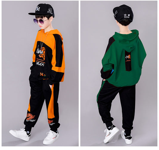 AO0508-110 طقم رياضة قطني قطعتين ( بلوزة + بنطلون)