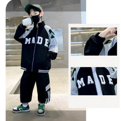 WZ261124-6 بدلة قطنية جودة ممتازة قطعتين ( جكيت + بنطلون)