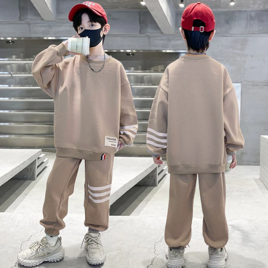 WZ261124-44 بدلة رياضية قطنية ربيعي خريفي قطعتين ( بلوزة + بنطلون)