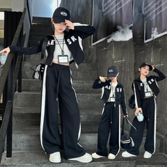 WZH191124-22 بدلة سبورت قطن خريفي قطعتين ( بلوزة + بنطلون) نخب أول