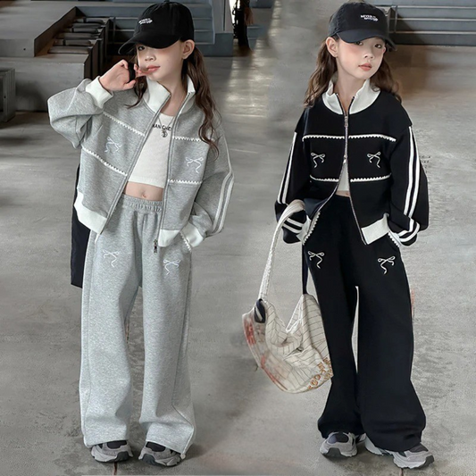 WZH191124-20 بدلة قطنية فخمة قطعتين ( جكيت + بنطلون) ربيعي خريفي