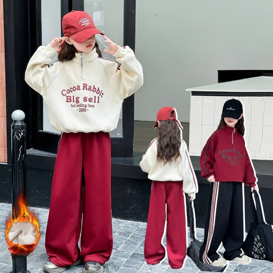 WZH191124-25 بدلة شتوي سميكة قطنية جواها فرو تقيل شتوي