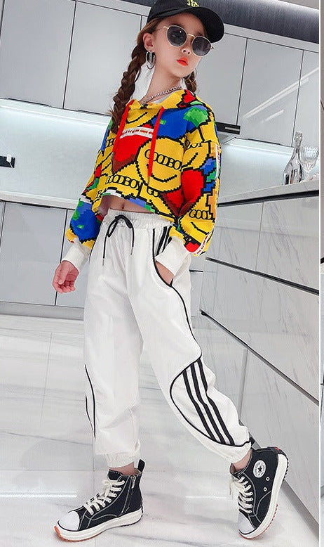 AO0508-73 طقم سبورت ربيعي صيفي ماركة ( بلوزة + بنطلون )