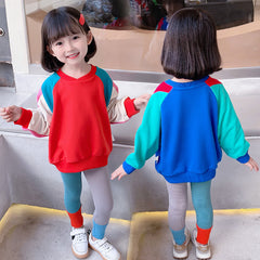 AO0508-170 طقم قطني بناتي بالوان مميزة قطعتين ( بلوزة + بنطلون فيزون)