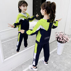 AO0508-284 بدلة سبورت بناتي ستان قطعتين ( جكيت + بنطلون )