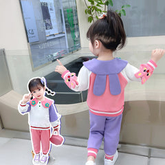 AO0508-72 طقم بناتي قطني قطعتين ( بلوزة + بنطلون )