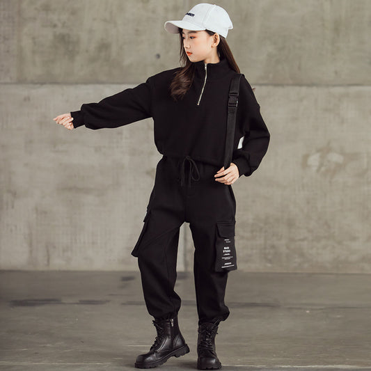 AO0508-212 طقم سبورت بناتي قطعتين ( بلوزة + بنطلون)