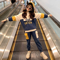 AO0508-105 طقم قطني سبورت قطعتين ( بلوزة + بنطلون)