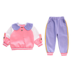 AO0508-72 طقم بناتي قطني قطعتين ( بلوزة + بنطلون )