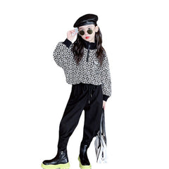 AO0508-11 طقم سبورت بناتي ( بلوزة + بنطلون )