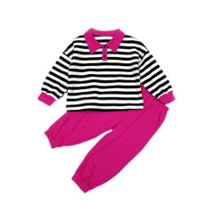 AO0712-26 طقم سبورت بناتي قطعتين ( بلوزة + بنطلون )