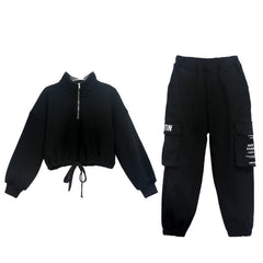 AO0508-212 طقم سبورت بناتي قطعتين ( بلوزة + بنطلون)