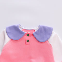 AO0508-72 طقم بناتي قطني قطعتين ( بلوزة + بنطلون )