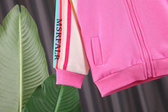 AO0508-181 طقم بناتي قطني قطعتين ( جكيت + بنطلون )