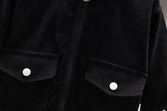 AO0508-107 طقم مخمل قطعتين ( جكيت + بنطلون)