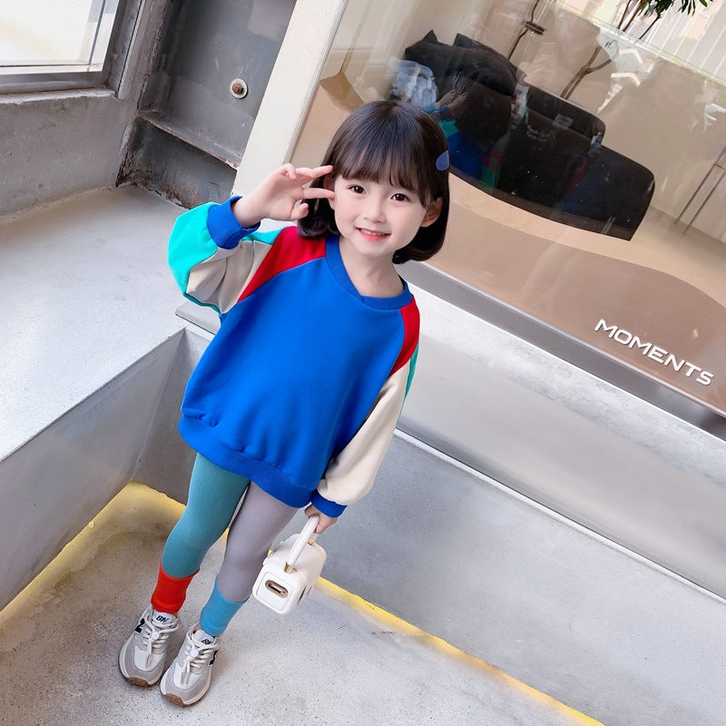 AO0508-170 طقم قطني بناتي بالوان مميزة قطعتين ( بلوزة + بنطلون فيزون)