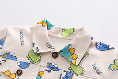 AO0508-75 طقم ولادي 3 قطع ( بلوزة قطنية + جكيت كتان + بنطلون جينز )