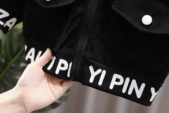 AO0508-107 طقم مخمل قطعتين ( جكيت + بنطلون)