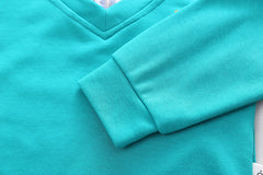 AO0508-79  طقم ولادي قطعتين ( بلوزة مع قبة قميص و ببيونة + بنطلون جينز)