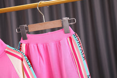 AO0508-181 طقم بناتي قطني قطعتين ( جكيت + بنطلون )