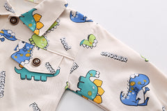 AO0508-75 طقم ولادي 3 قطع ( بلوزة قطنية + جكيت كتان + بنطلون جينز )