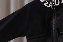 AO0508-107 طقم مخمل قطعتين ( جكيت + بنطلون)