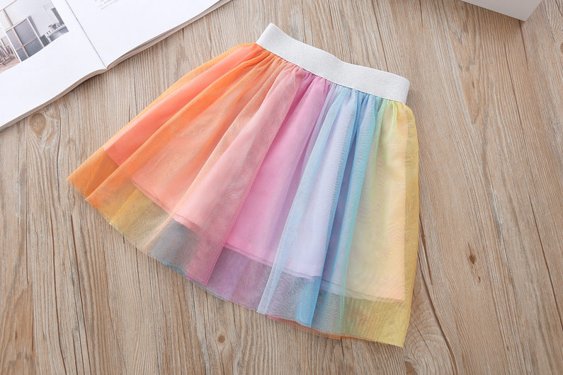 تنورة شيفون ملونة