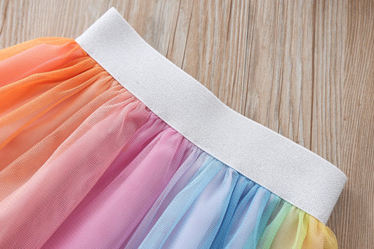 تنورة شيفون ملونة