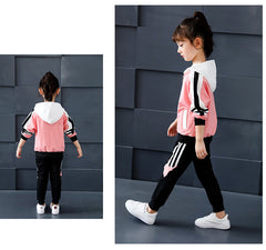 AS-1451G طقم سبورت بناتي قطعتين ( جكيت + بنطلون )