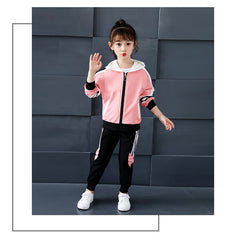 AS-1451G طقم سبورت بناتي قطعتين ( جكيت + بنطلون )