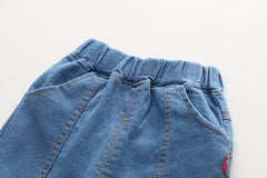 AO0508-34 طقم 3 قطع ( قميص + فست صوف+ بنطلون جينز ناعم)