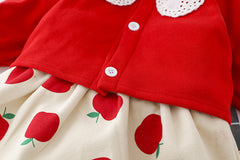 AM0918-01 فستان مع جكيت مبطن فرو بالكامل