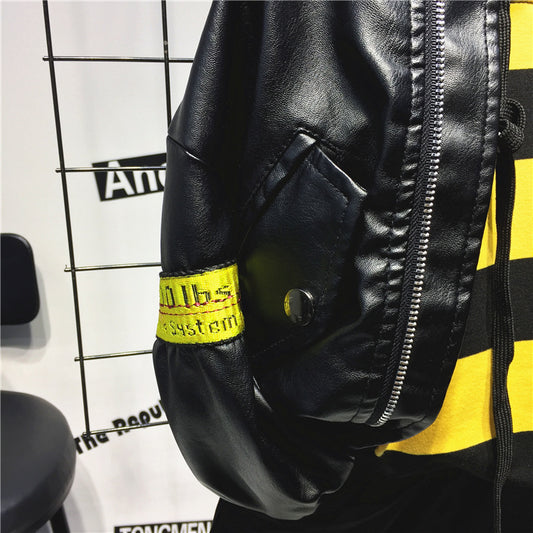 SA-019 طقم فخم 3 قطع ( جكيت جلد + بلوزة قطنية + بنطلون )