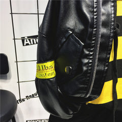 SA-019 طقم فخم 3 قطع ( جكيت جلد + بلوزة قطنية + بنطلون )