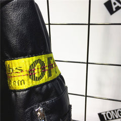 SA-019 طقم فخم 3 قطع ( جكيت جلد + بلوزة قطنية + بنطلون )