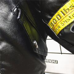 SA-019 طقم فخم 3 قطع ( جكيت جلد + بلوزة قطنية + بنطلون )