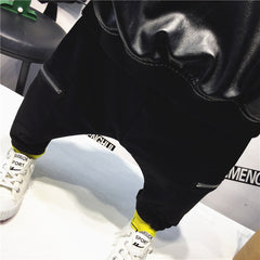 SA-019 طقم فخم 3 قطع ( جكيت جلد + بلوزة قطنية + بنطلون )