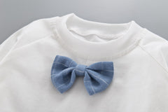 AO1023-14 طقم بدلة 4 قطع( بلوزة + بنطلون + فست+ ببيونة)