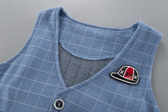 AO1023-14 طقم بدلة 4 قطع( بلوزة + بنطلون + فست+ ببيونة)