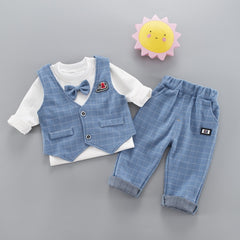 AO1023-14 طقم بدلة 4 قطع( بلوزة + بنطلون + فست+ ببيونة)