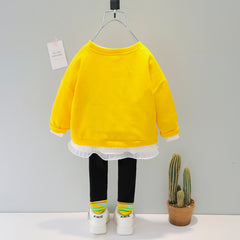 AO0111-03 تريننج قطعتين ( بلوزة مزينة بالشيفون + بنطلون )